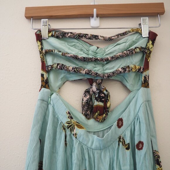Free People Birds of Paradise Strapless Jumpsuit sz xs - Picture 9 of 9